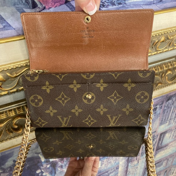 Louis Vuitton Chained Wallet on Chain Purse Monogram Wallet Porte Tresor - Picture 5 of 10